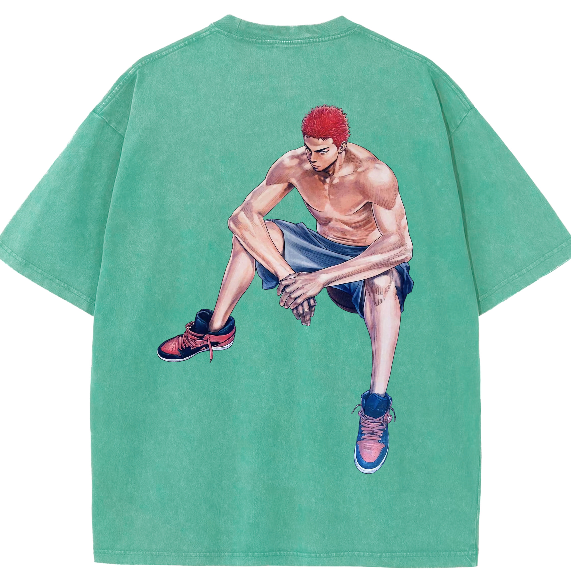 （画像用） SLAM DUNK／スラムダンク 綿100% ヴィンテージ風 半袖Tシャツ（背面プリント）